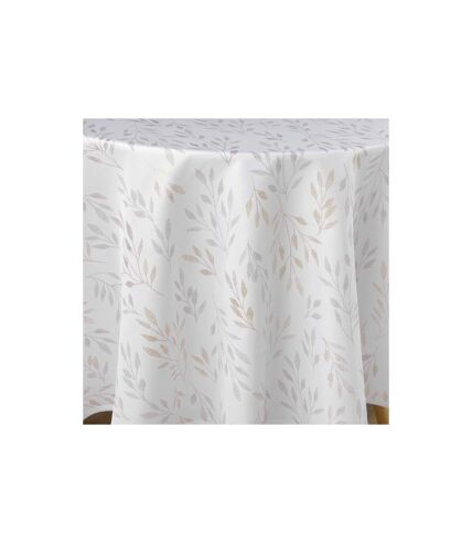 Nappe Antitache Ronde Imprimé Lonigold 180cm Blanc