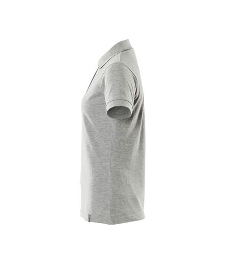 Womens/ladies Crossover Plain Polo Shirt Grey Mascot