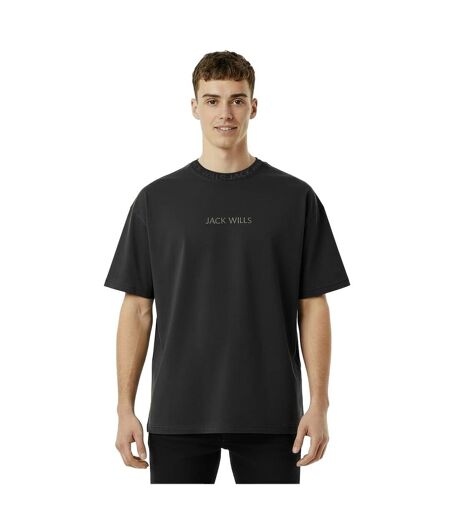 Mens Jacquard T-shirt Black Jack Wills