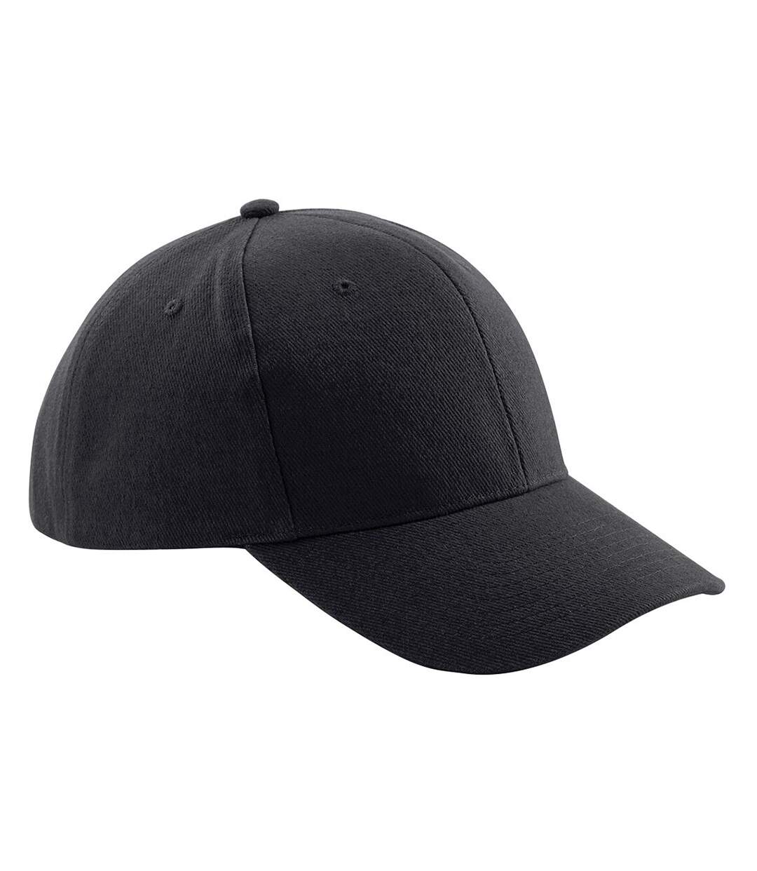 Casquette de baseball 100% coton épais adulte unisexe noir Beechfield-1