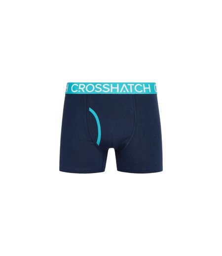 Pack Of 3  Mens Lynol Boxer Shorts  Teal Crosshatch