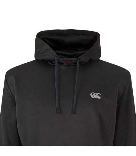 Mens Tempo Drawstring Hoodie Black Canterbury