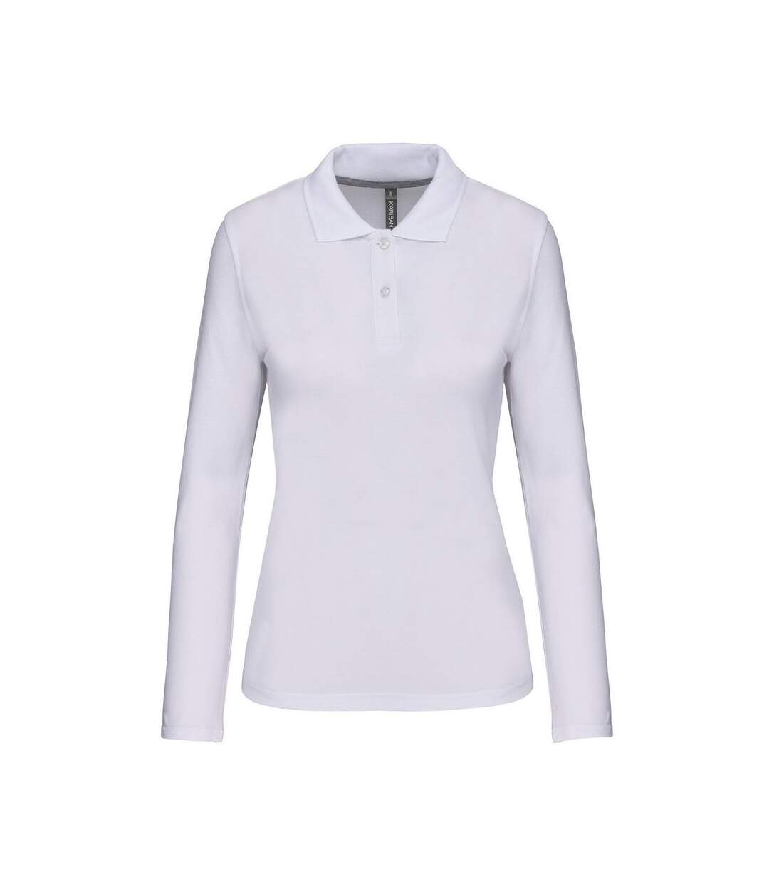 Polo manches longues - Femme - K244 - blanc