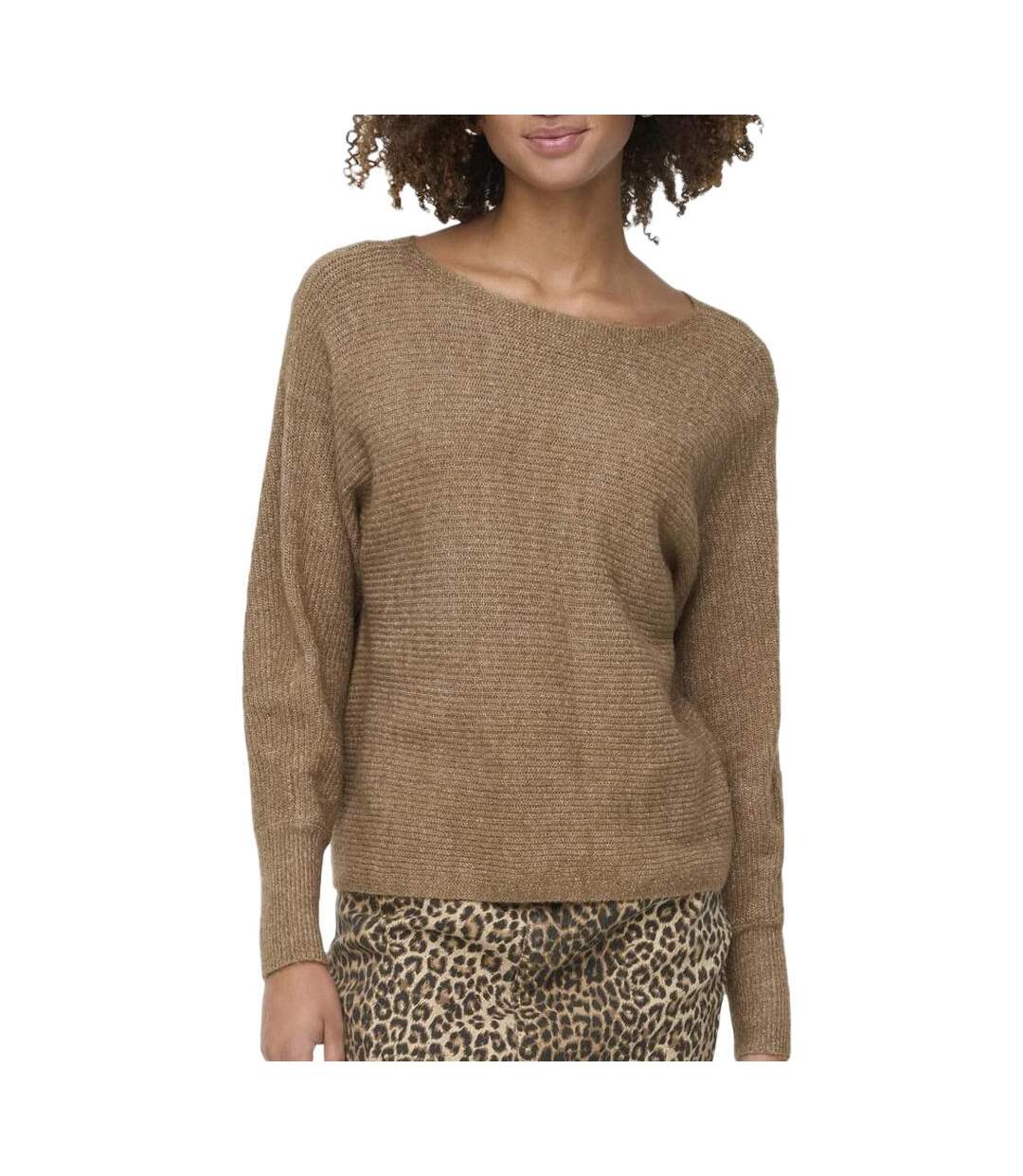 Pull marron femme only dani-1