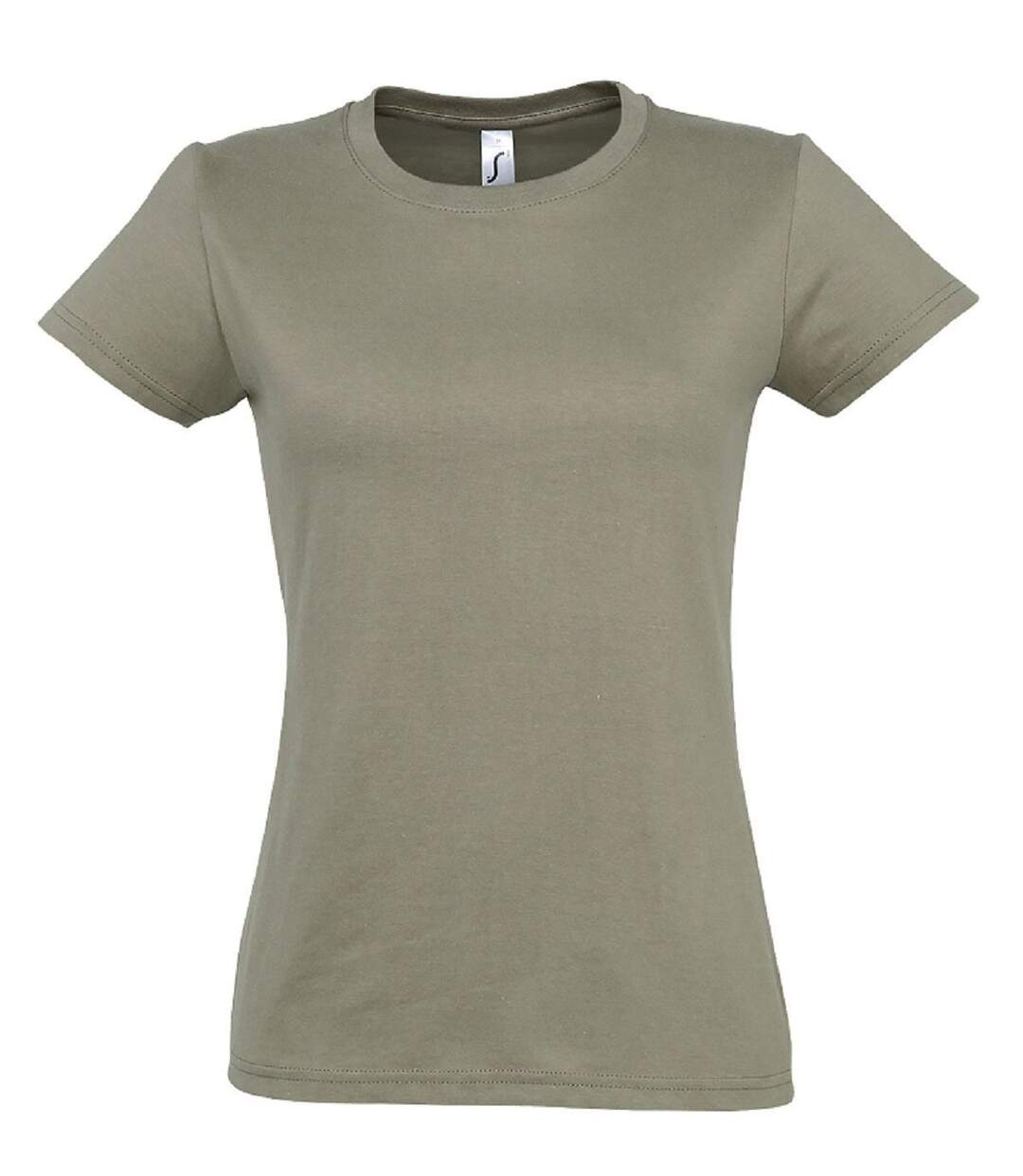 T-shirt manches courtes - Femme - 11502 - vert kaki clair-2