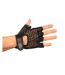 Mens leather mesh training gloves black Fitness Mad