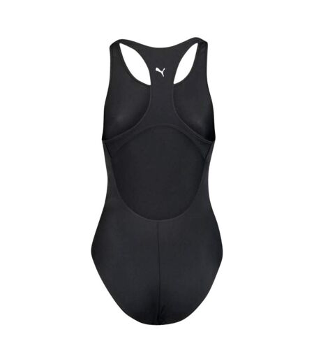 Womens/ladies Racerback One Piece Swimsuit Black Puma