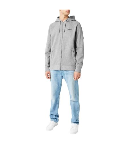 Mens Brunel Full Zip Hoodie Grey Marl Firetrap