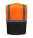 Unisex adult executive hi-vis waistcoat orange/black Yoko