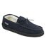 Dunlop - Chaussons mocassins homme cuir suédé marine mémoire de forme-4