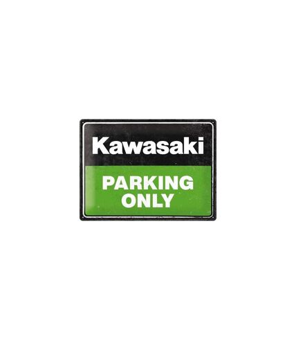 Plaque décorative en métal en relief 40 x 30 cm Kawasaki - Parking Only