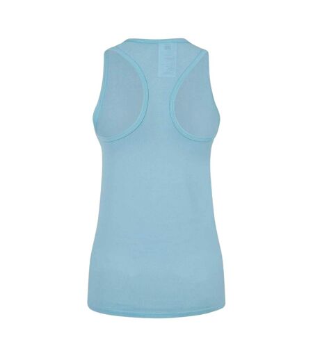 Womens/ladies Les Mills Activchill Tank Top Light Blue Reebok