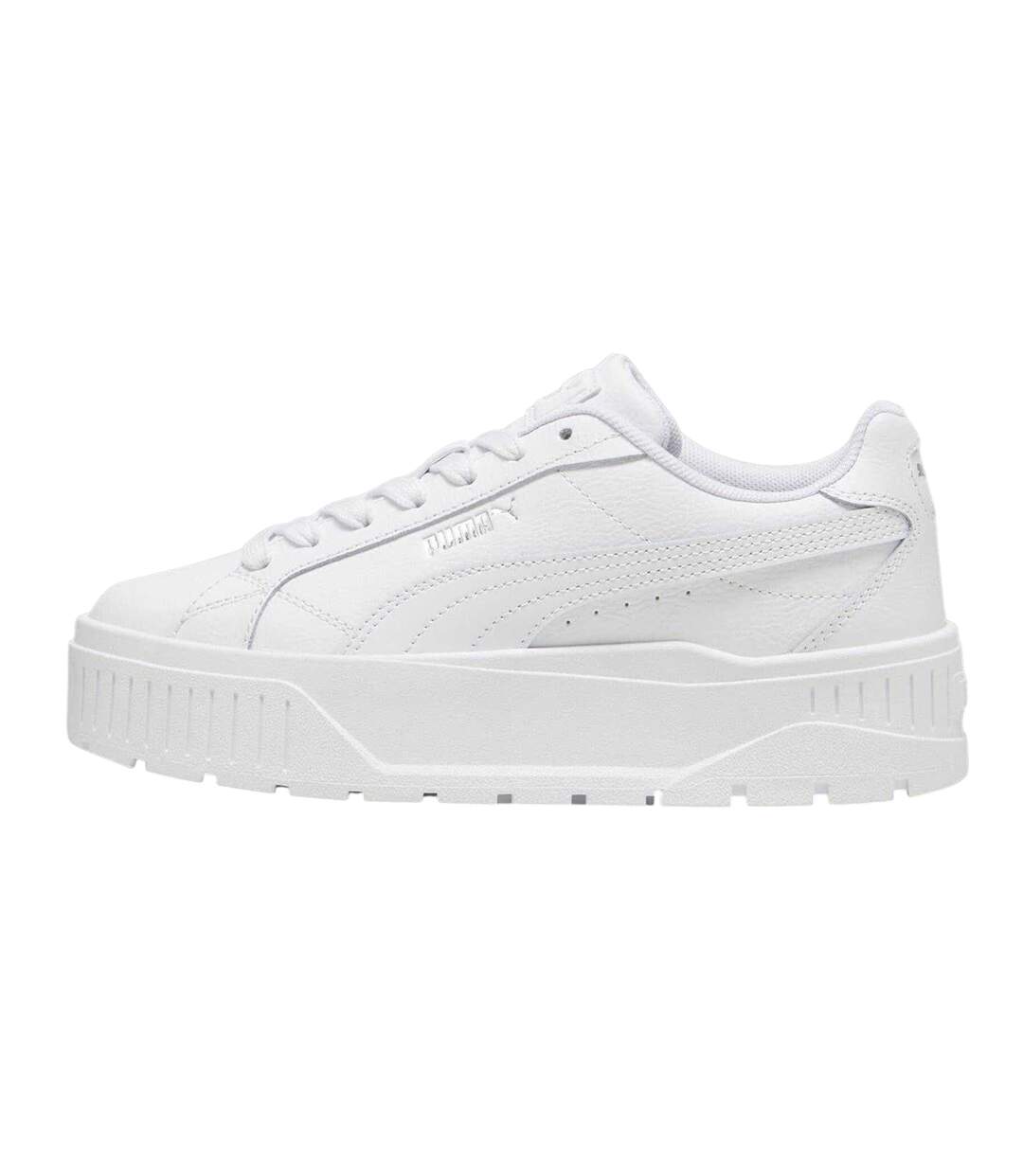 Womens/ladies Ii Jr Low Top Platform Trainers White Puma-2