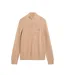 Mens Wool Blend Half Zip Fleece Top Khaki Gant-2