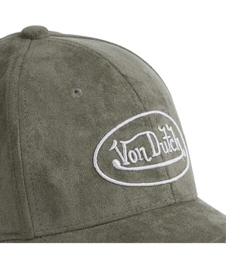 Casquette baseball en suedine Kaki Vondutch