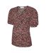 T-shirt Manches Bouffantes Motif/style Floral Femme Noir Mamalicious-2