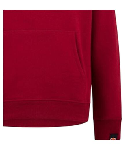 Mens Embroidered Raglan Hoodie Burgundy Ellesse