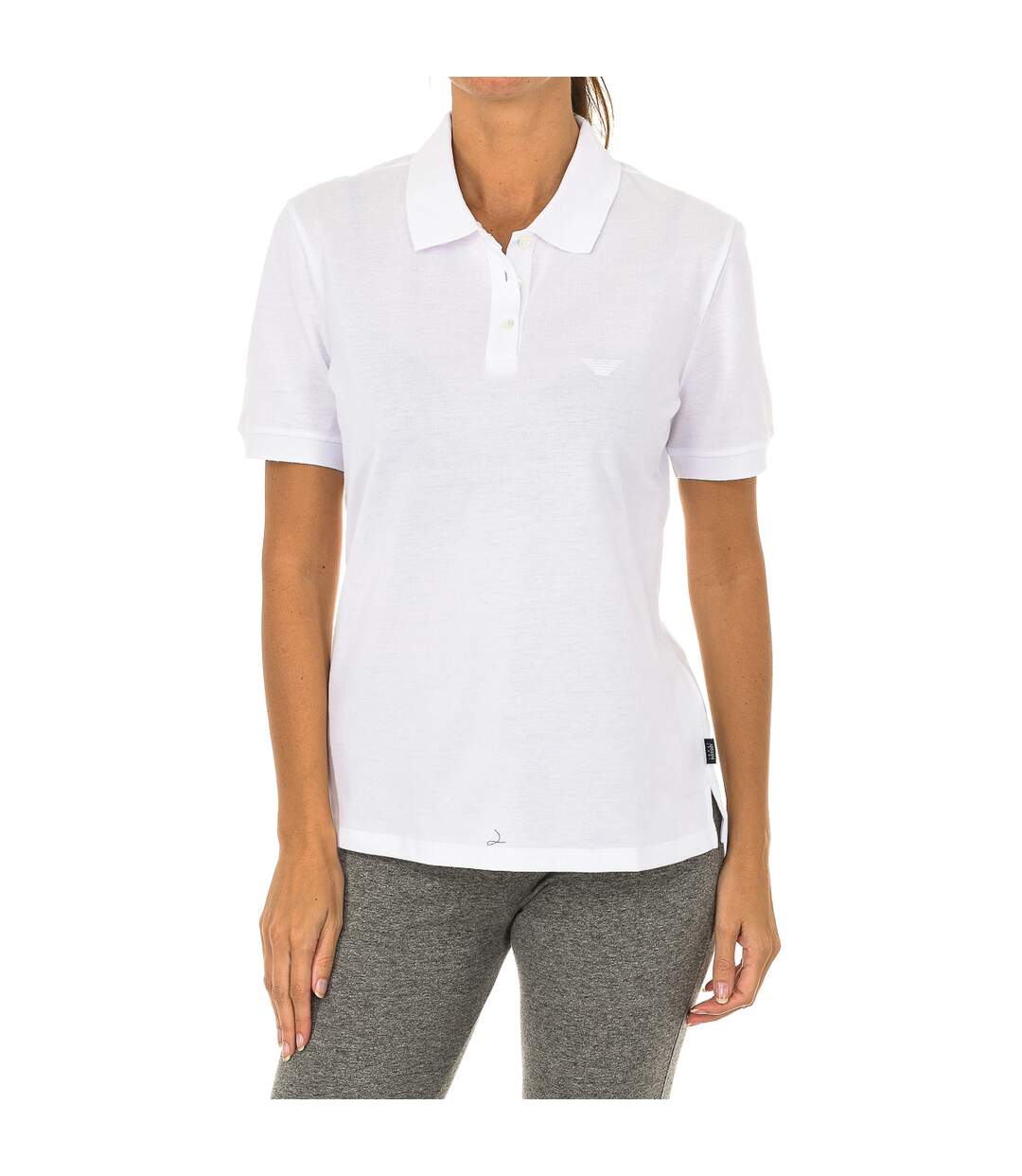 Women's short-sleeved polo shirt with lapel collar 6Z5F81-5J41Z-1