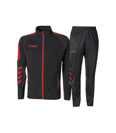 Survêtement noir/rouge homme Hummel Club Core
