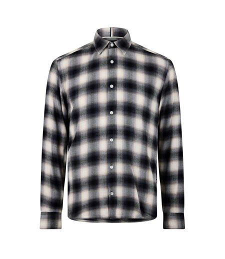 Chemise Motif/style Motif Écossais Liam Homme Gris Moyen Noir Blanc Boss