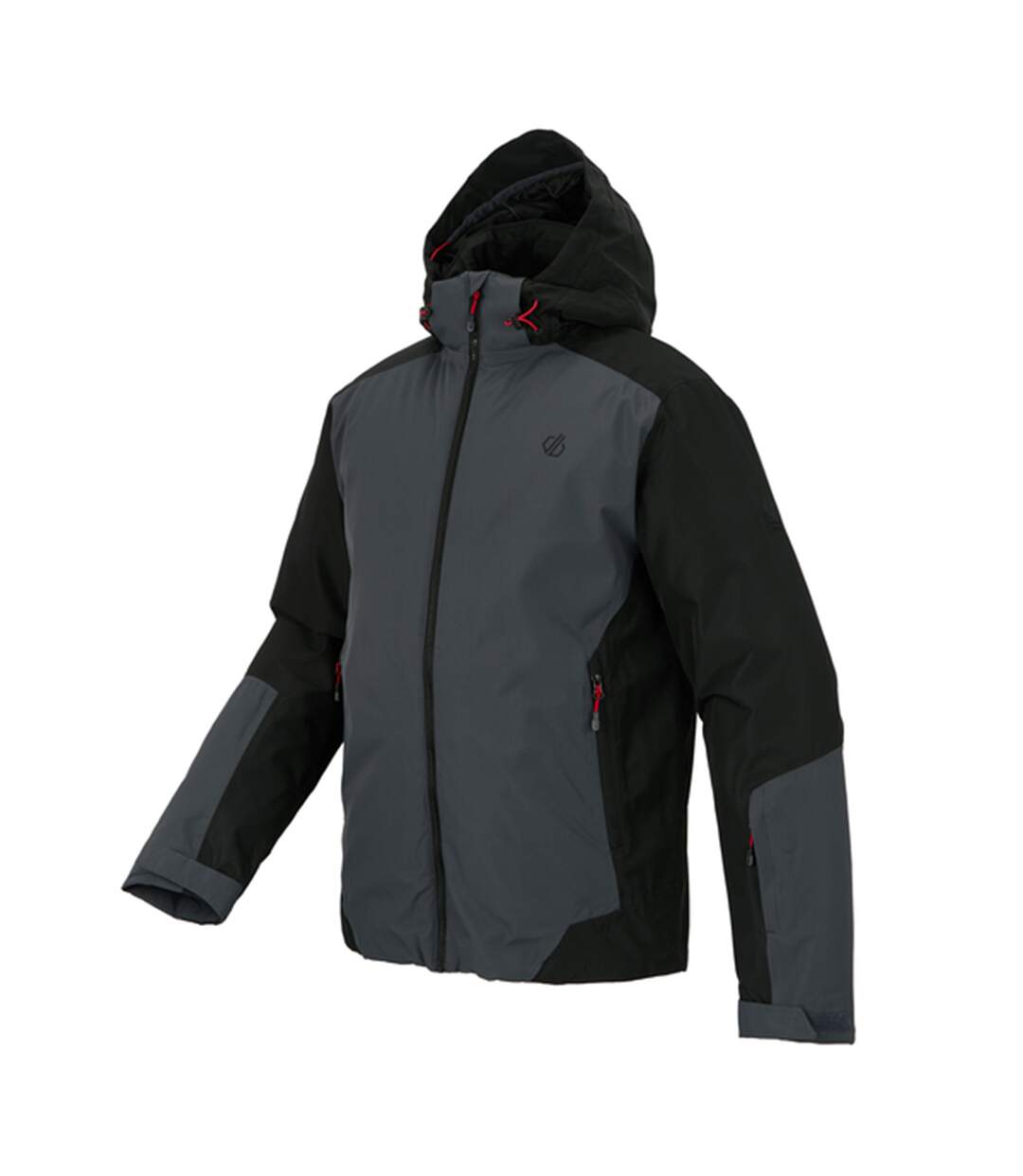Blouson De Ski À Capuche Ajustable Precision Homme Noir Anthracite Rouge Vif Dare 2B-4