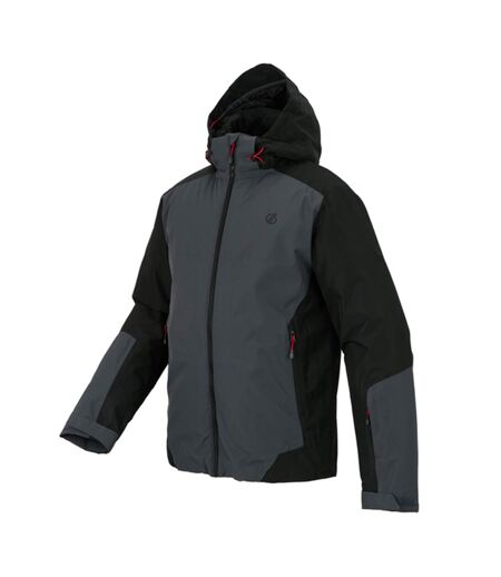 Blouson De Ski À Capuche Ajustable Precision Homme Noir Anthracite Rouge Vif Dare 2B