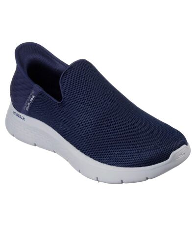 Mens go walk flex no hands trainers navy Skechers