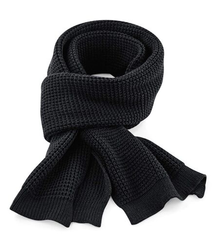 Echarpe Gaufrée Classique Unisexe Pour Adultes Taille Unique Noir Beechfield