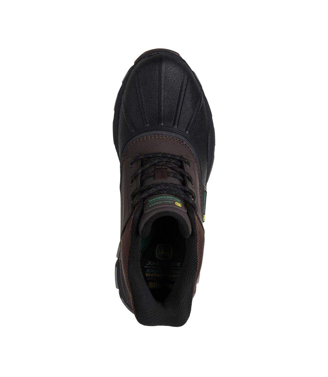 Mens Deere Waterproof Mid Cut Hiking Boots Chocolate Black Skechers-4