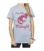 Disney Princess Womens/Ladies Cinderella No Midnight Cotton Boyfriend T-Shirt (Sports Grey)