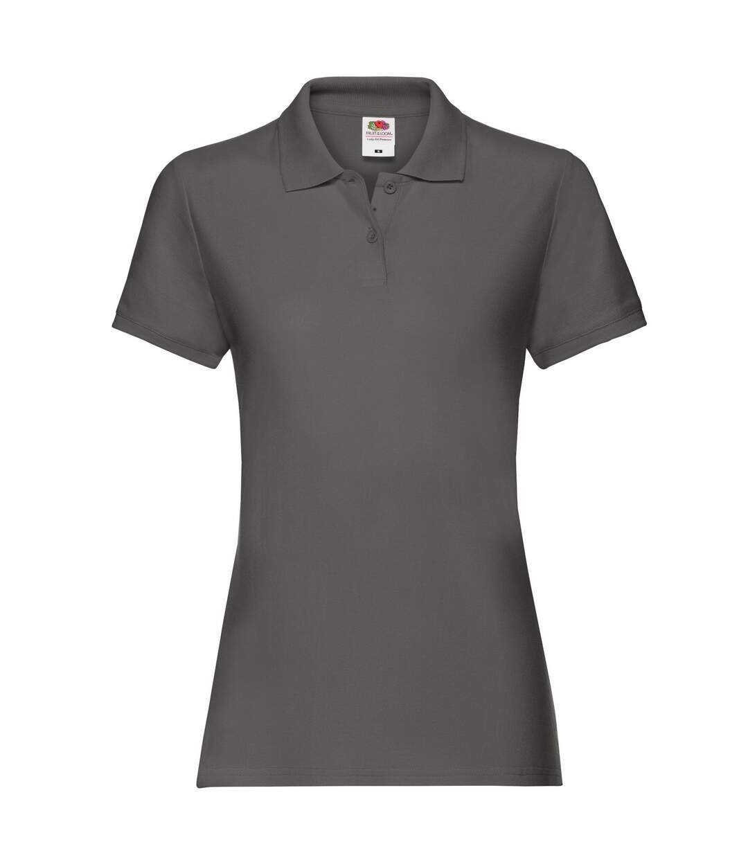 Polo premium femme graphite clair Fruit of the Loom-1