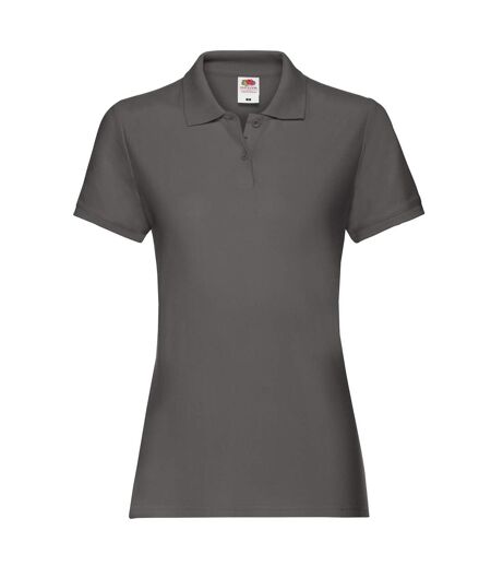 Polo premium femme graphite clair Fruit of the Loom