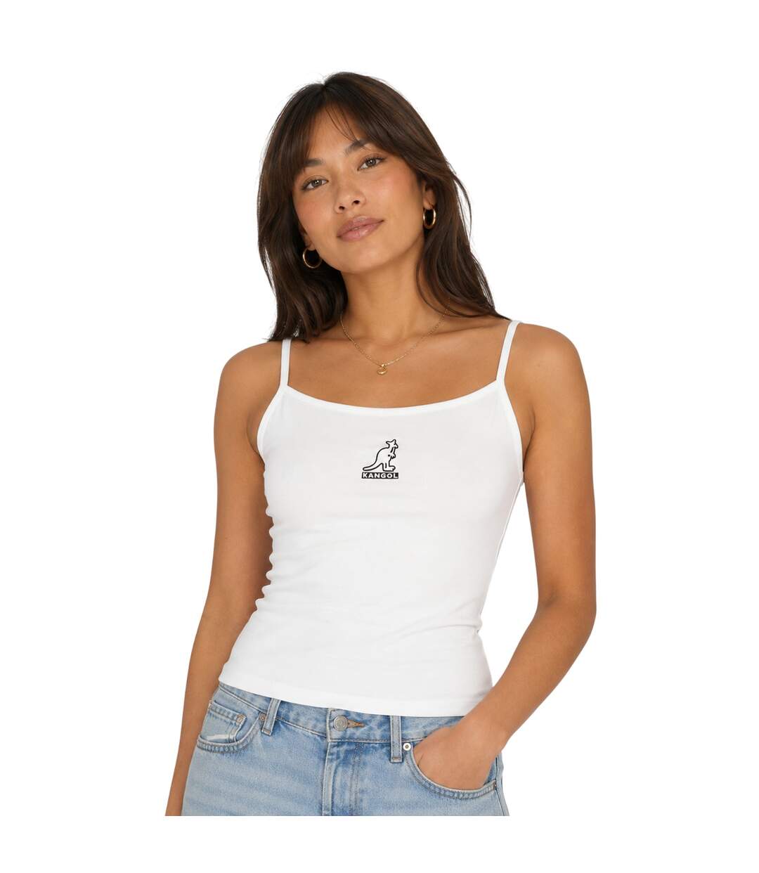 Débardeur Motif/style Logo Sur Poitrine Femme Blanc Kangol-4