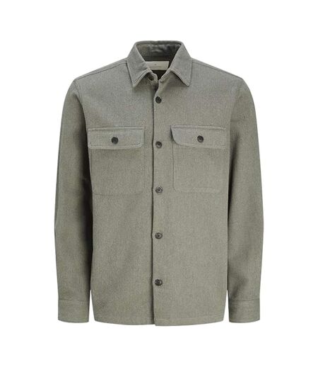 Mens Chest Pocket Overshirt Cypress Green Jack And Jones