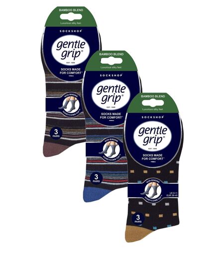 Gentle Grip - 9 Paires Homme Chaussettes Bambou Non Comprimantes