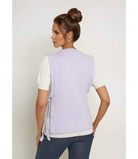 Pull sans manches avec lien à nouer côtés