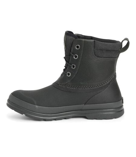 Muck Boots Mens Originals Duck Lace Leather Galoshes (Black) - UTFS8568