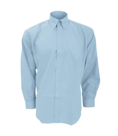 Kustom Kit Mens Workwear Oxford Long Sleeve Shirt (Light Blue)