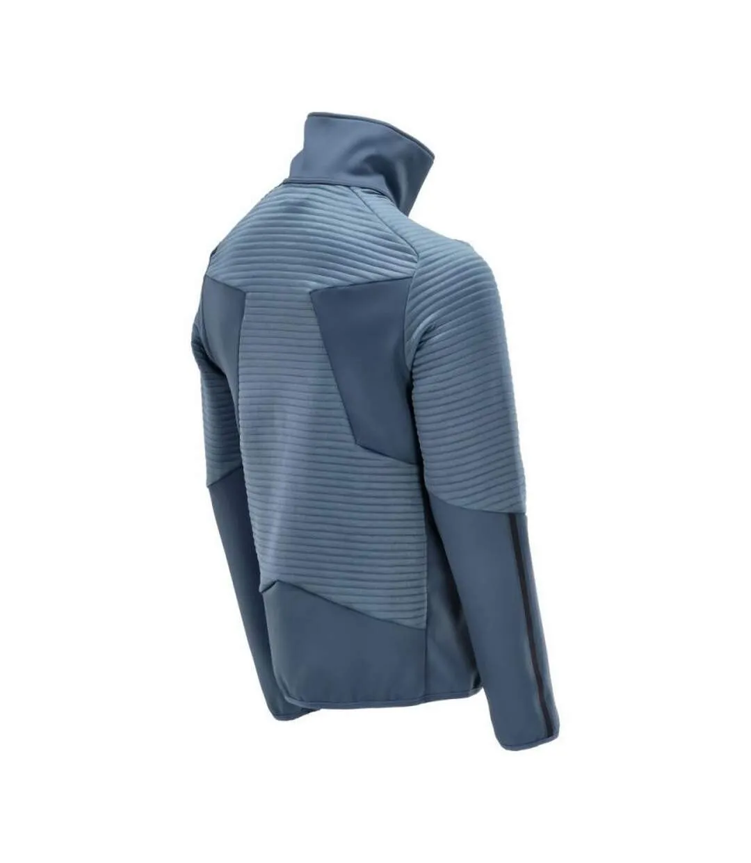 Mens Customised Striped Fleece Jacket Stone Blue Mascot-4