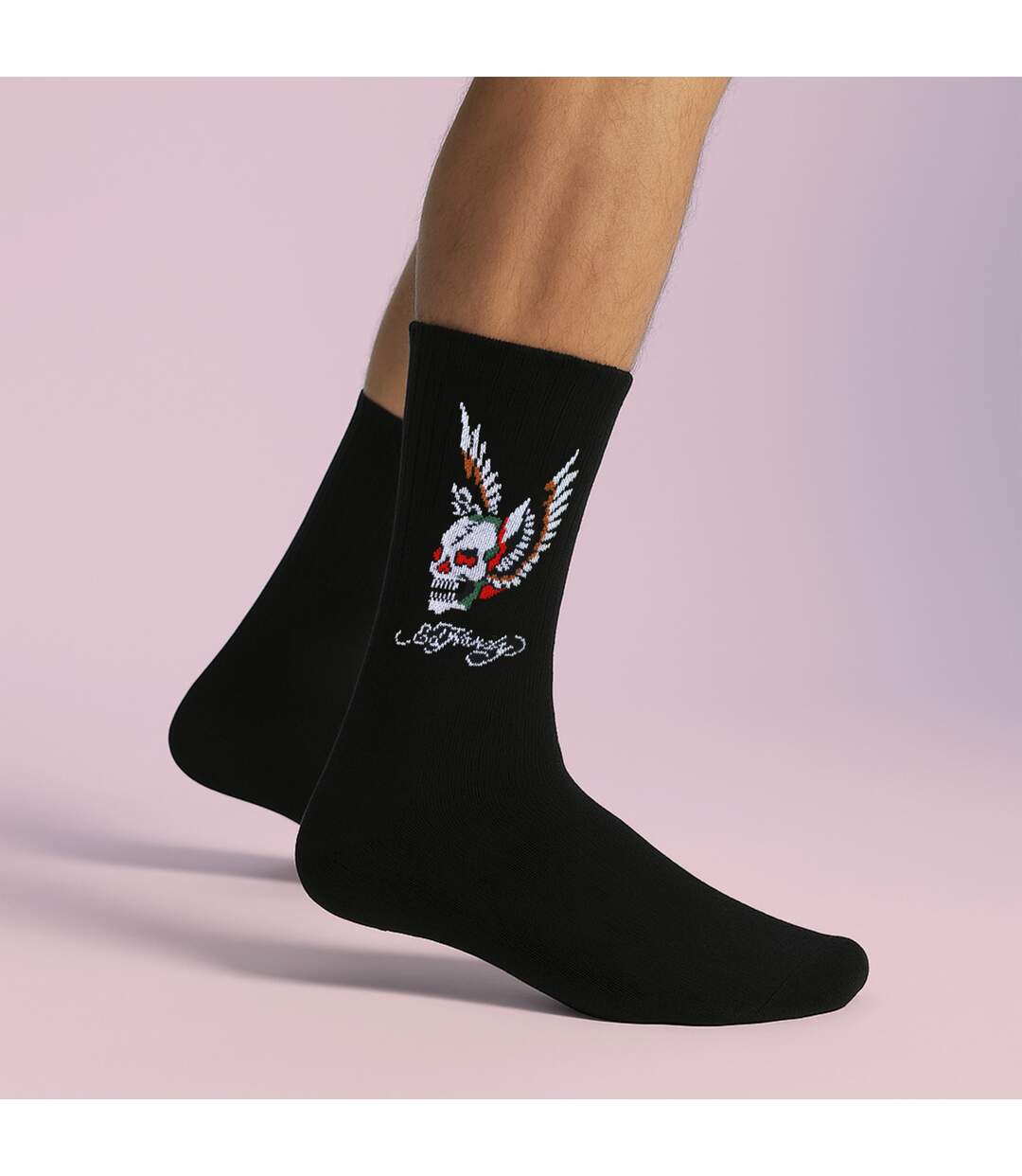 5 Pairs Mens Crew Socks - Breathable Novelty Patterned Socks-3