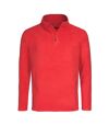 Stedman Mens Active Half Zip Fleece (Scarlet Red) - UTAB291