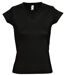 T-shirt manches courtes col V - Femme - 11388 - noir