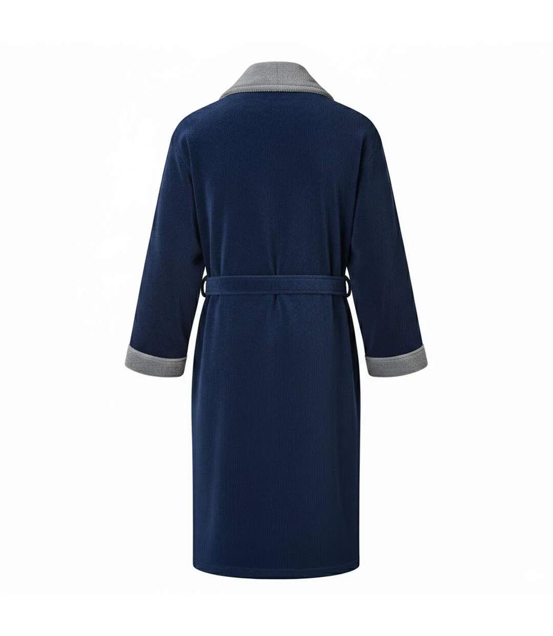 Mens Luxury Aw25 Dressing Gown Navy Blue Lambretta-2