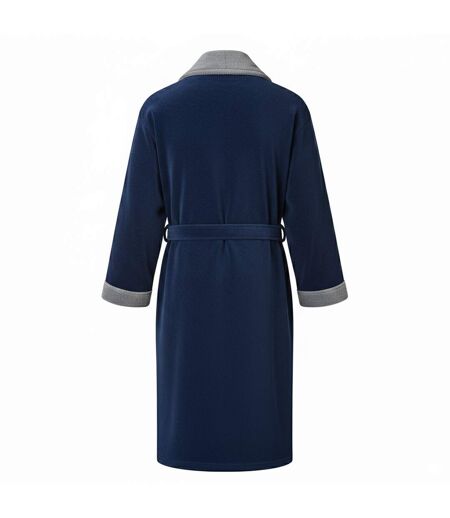 Mens Luxury Aw25 Dressing Gown Navy Blue Lambretta