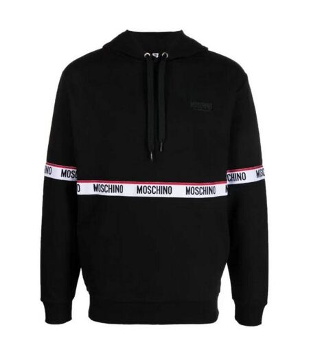 Sweat À Capuche Homme Noir Moschino