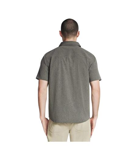 Mens Go Walk Air Short-sleeved Shirt Olive Grey Skechers