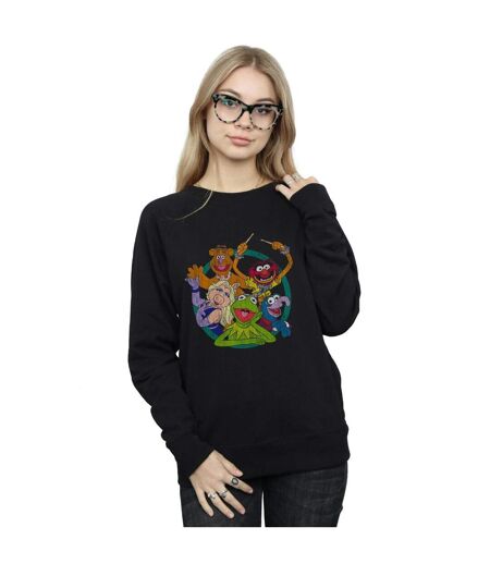 Disney Femmes/Ladies The Muppets Group Circle Sweatshirt (Noir) - UTBI31294