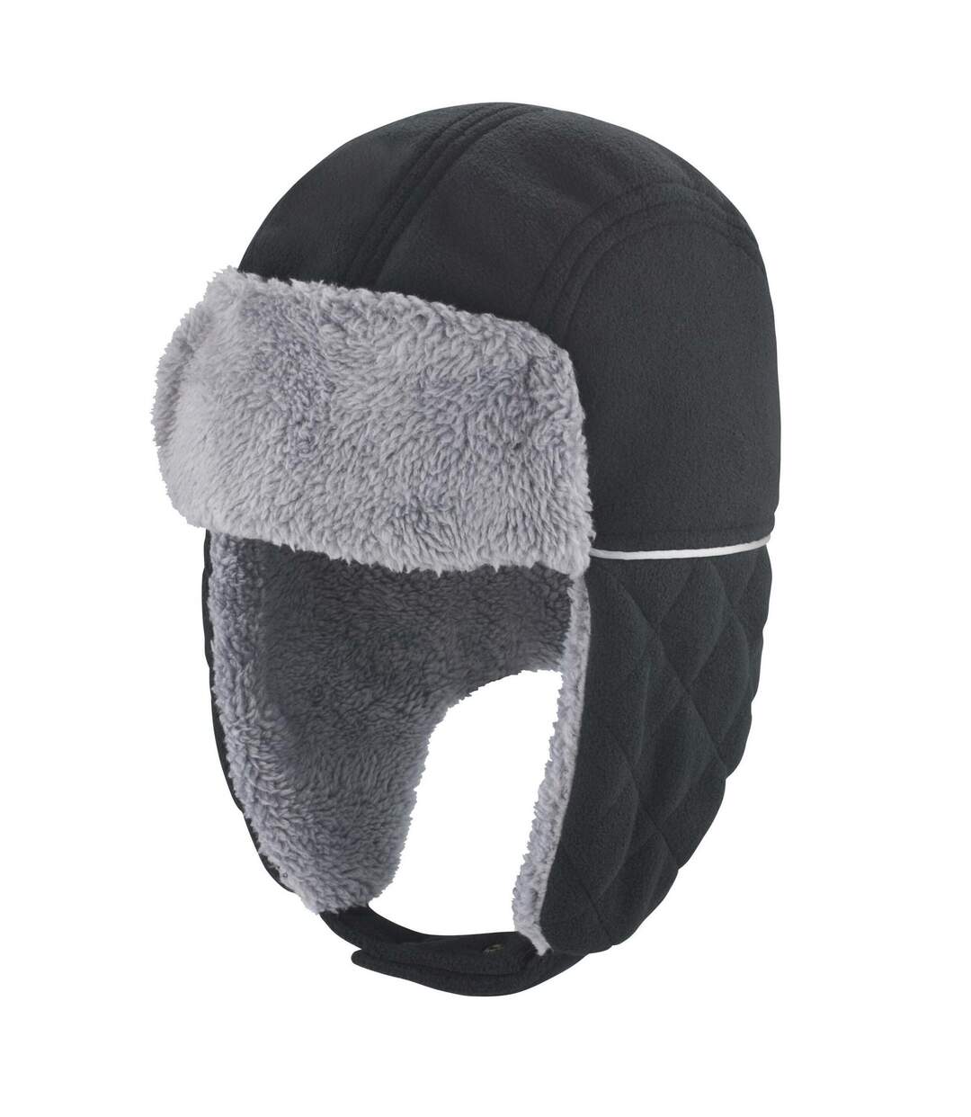 Chapeau De Trappeur Adulte Noir Gris Result Winter Essentials-1
