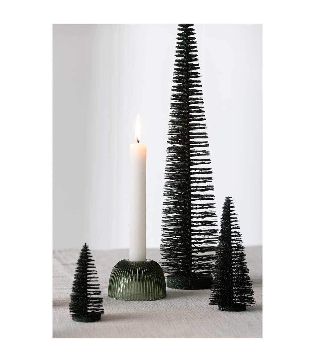 Sapin de Noël Déco Pailleté Josh 61cm Vert Foncé-4