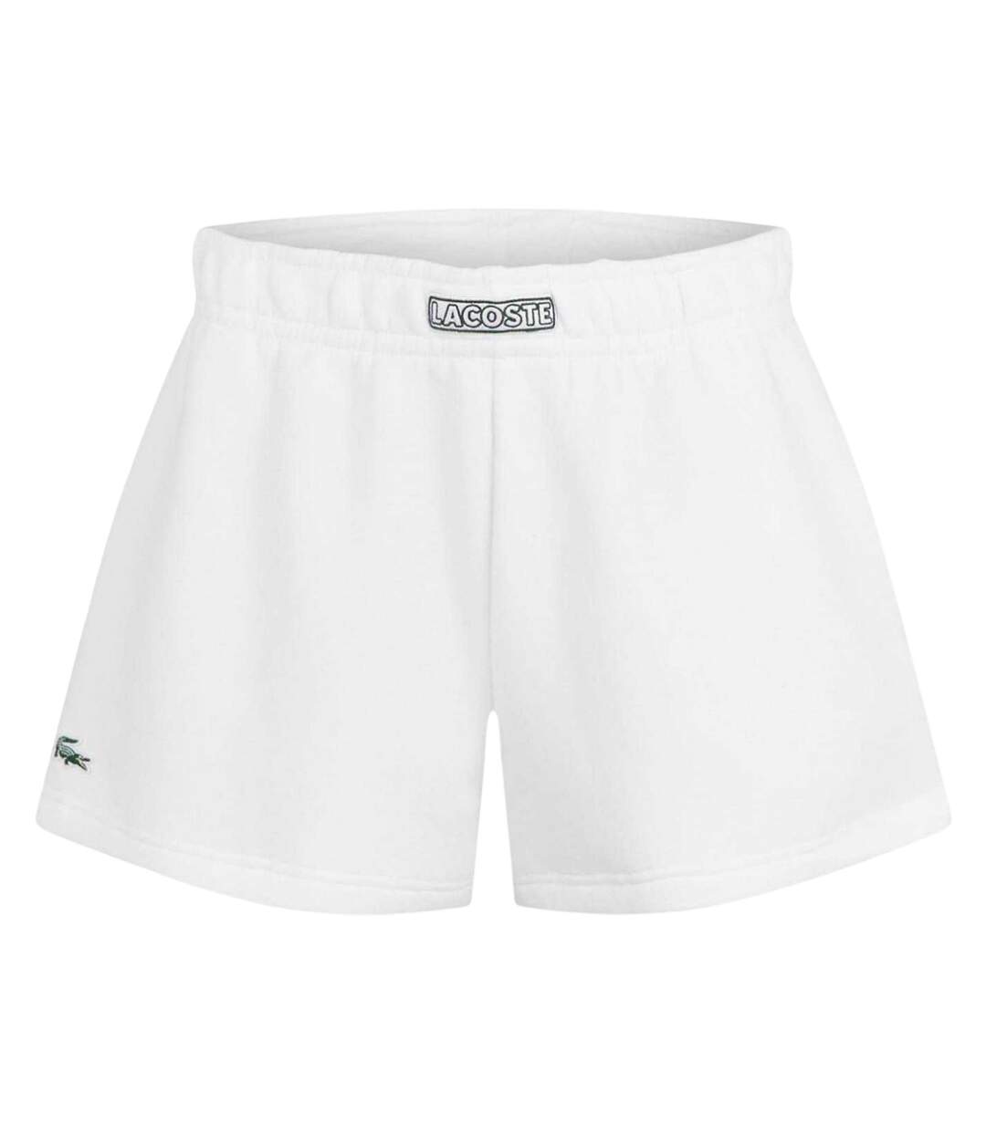 Womens/ladies Polycotton Plain Shorts White Lacoste-2